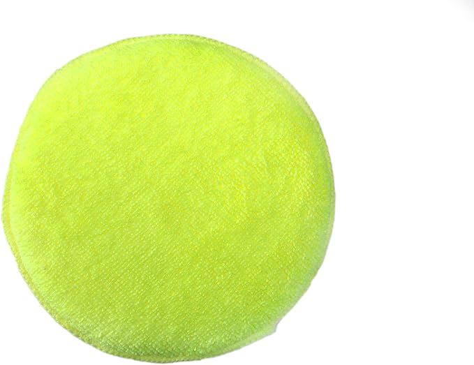 Maxshine 16cm Universal Yellow Multipurpose Microfiber Finger Hold Applicator – Soft, Reusable Pad for Waxing, Polishing & Cleaning – Ideal for Interior & Exterior Car Detailing