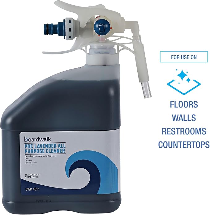 Boardwalk PDC All Purpose Cleaner, Lavender Scent, 3 Liter Bottle, 2/Carton