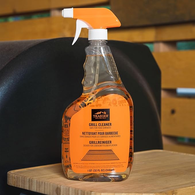 Traeger Grills BAC679 Grill Cleaner Spray Bottle,Grease Cutter,Keep Grill Shiny,No Harmful Chemicals,Citrus Scent,946ml,(Pack of 2)