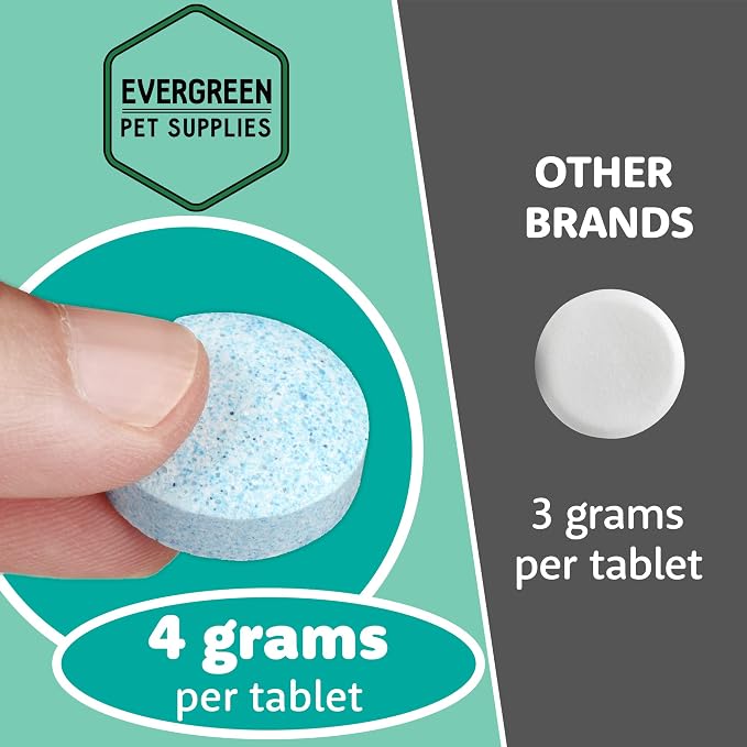 Evergreen Pet Supplies Dog Paw Soak Tablets - Itchy Paws Relief Soak - Tea Tree Oil Anti-Itch Skin Treatment - Convenient Dog Bath Tablets - 100 Count, 4 g Each