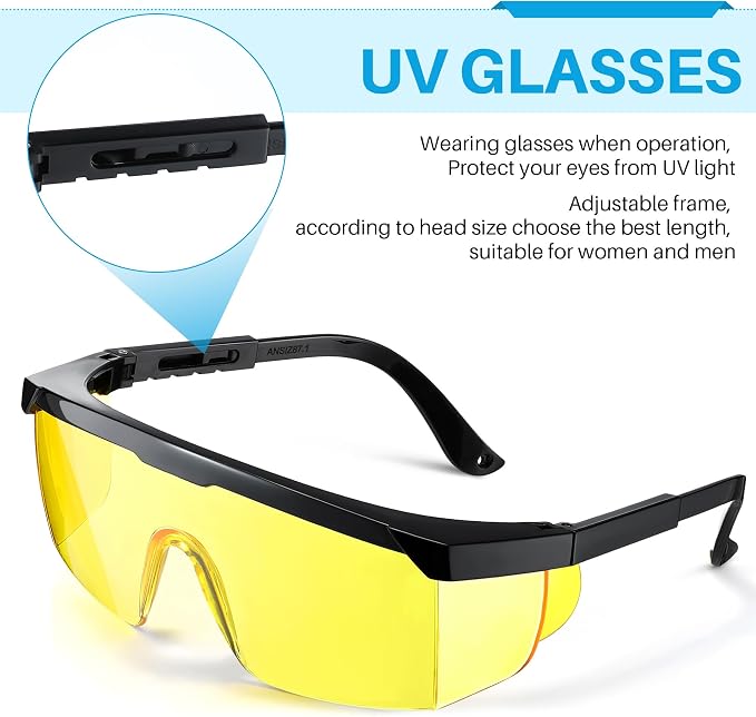 Qualirey 36 Watts UVC Ozone Light with Remote Control and UV Glasses, UV Lamp with E26 Base, 3 Gear Timer 15/30/60 Minutes, UVC Light Bulb for Basement, Bedroom, Kitchen, Storehouse, Car