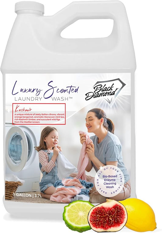 Black Diamond Stoneworks Kashmir Luxury Scented Laundry Wash, Premium Quality Detergent, Superior Cleaning Performance, Long-Lasting Fragrance, 1-Gallon.