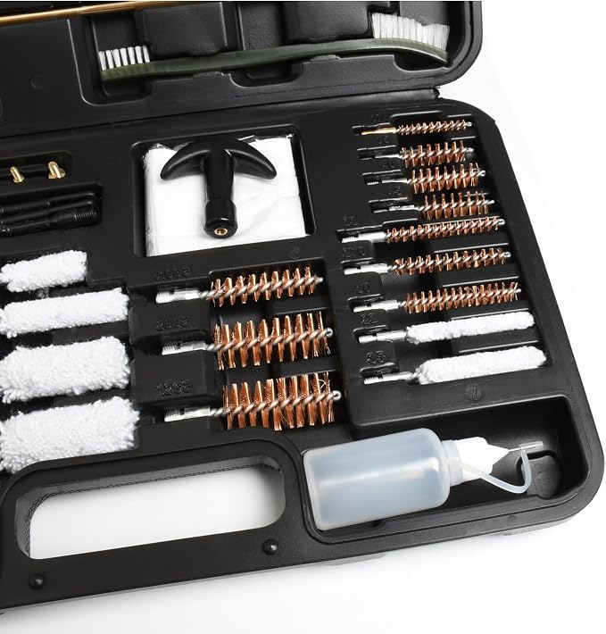Gun Cleaning Kit Universal Gun Cleaner for Shotgun, Pistol, Rifle, All Guns with Lightweight Carrying Case