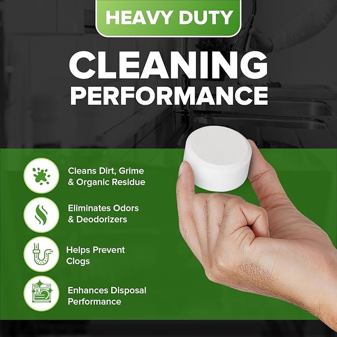 Garbage Disposal and Dishwasher Cleaning and Deodorizing Tablets Bundle - 12 Months Supply