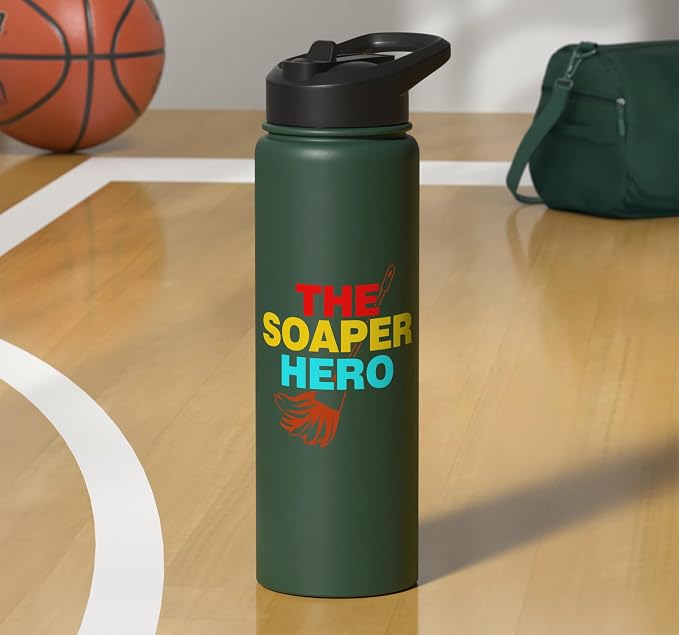 The Soaper Hero Cleaning Stainless Steel Insulated Water Bottle