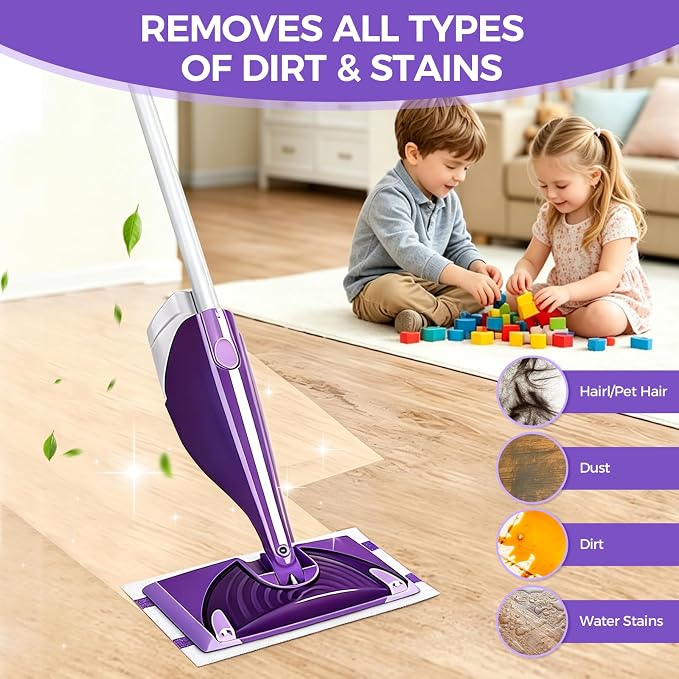 100Pcs Disposable Mop Pads Refills, Compatible with Swiffer WetJet, Thick Dry/Wet Floor Cleaning Pads for Hardwood, Tile & Laminate