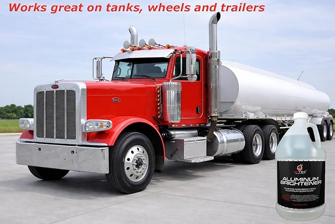 M-Tec Aluminum Brightener Concentrate, Heavy-Duty Aluminum Cleaner for Trailers, Wheels, Tanks & Boats, 1 Gallon Concentrate