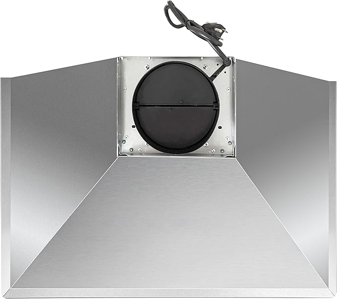 COSMO COS-63175 30 in. Vista Collection 380 CFM Ducted Wall Mount Range Hood, Button Controls, LED Lights, Stainless Steel