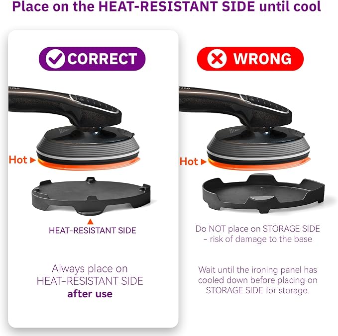 OGHom 2-in-1 Steamer & Iron for Clothes, 120V Handheld Clothes Steamer Iron, 1200W Fast Heat in 20s, Quick Wrinkle Removal 10 Adjustable Levels for Delicate to Thick Fabrics - Black
