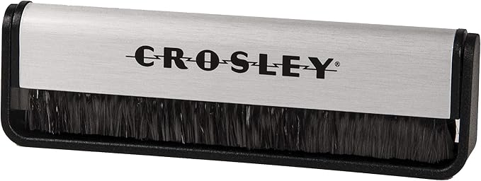 Crosley AC1024A 5-in-1 Record Cleaning Kit with Carbon Fiber Brush, Microfiber Cloth, Stylus Cleaner, Cleaning Solution, and Record Stand
