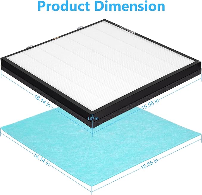 H13 True HEPA Replacement Filter Compatible with Life Cell 1550, FITS 1550 Model ONLY