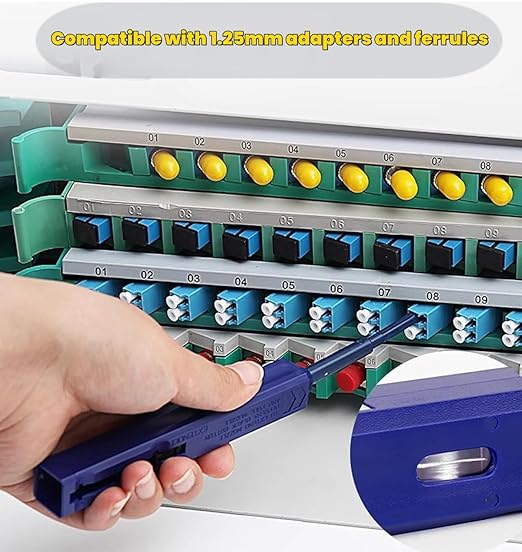 Zenithra Fiber Optic Cleaner,10PCS Fiber Optic Cleaning Pen 1.25mm Ferrules LC/MU FTTH Connector Cleaning Tools with 800+ Times