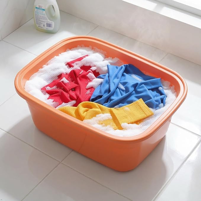 3-Pack 18 Quart Large Plastic Wash Basin Dish Pan