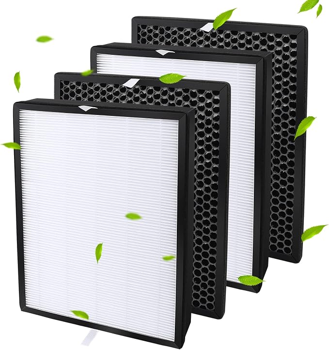 2 Pack HEPA Filter FY2422/30 and 2 Pack Filter FY2420/30 Alternative Replacement for Philips AC2889,AC2887,AC2882,AC3829 Air Purifier Filters