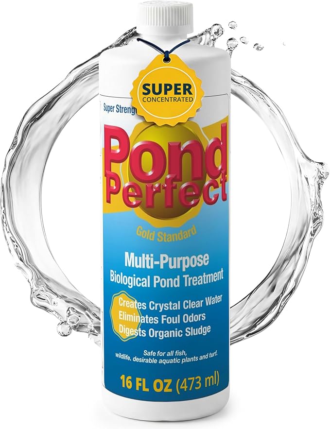 PondPerfect Pond Bacteria - Natural Treatment for Ponds – Liquid Formula for Pond Maintenance – Pond Cleaner for Outdoor Ponds - Safe for Fish & Koi – Easy Dosing –16 oz (473 ml) for up to 5000 gal