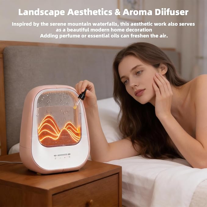 8-in-1 White Noise Sound Machine with Rain Drop Real Sound, Amber | Sound Machine with Aroma Diffuser for Sleeping, Stress Relief, Night Light Timer for Bedroom Office Home Hotel SPA Decor