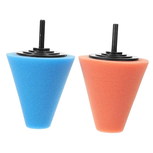 2pcs Car Wheel Polishing Sponge Discs Drill Buffer Attachment Waxing Sponge Discs for Car Polisher