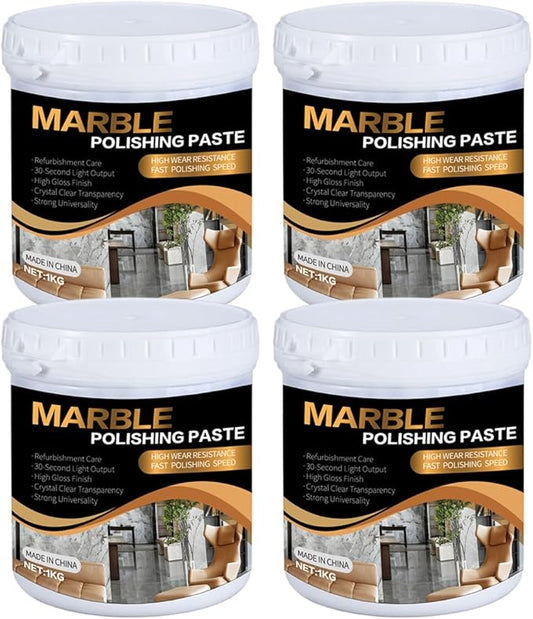 Marble Polishing Paste, Professional Marble Cleaner & Quartz Polish, Stone Sealer & Protector for Countertops, Floors, and Walls – Marble Polishing Compound Kit, 2.2LB