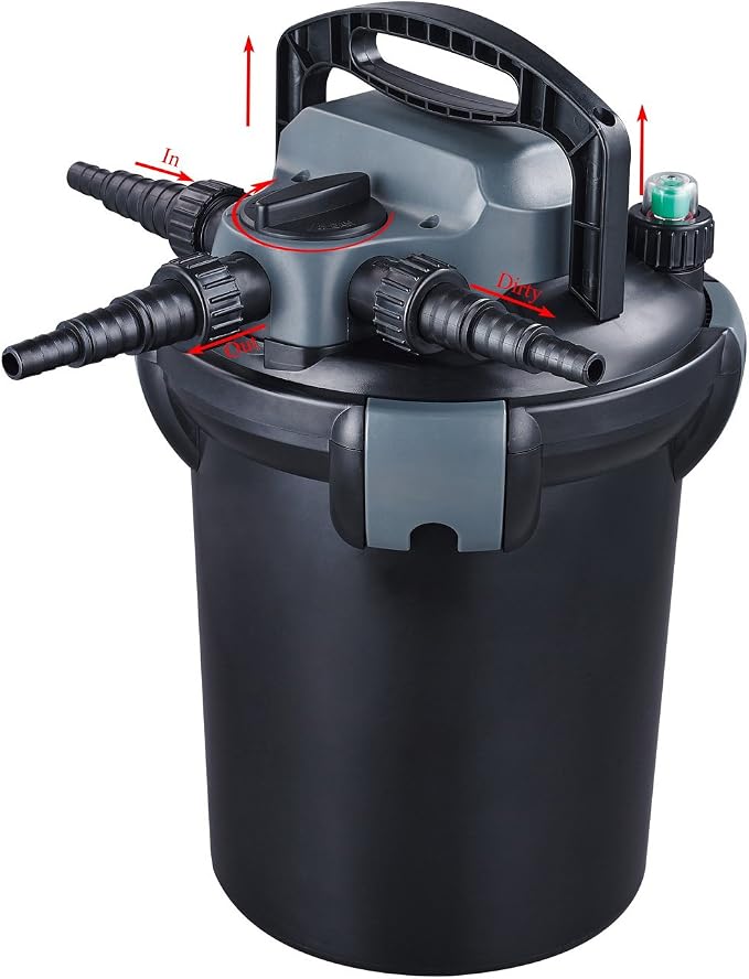 Jebao CBF-4000 Bio Pressurized Filter, 1000 gal | 13-Watt UV