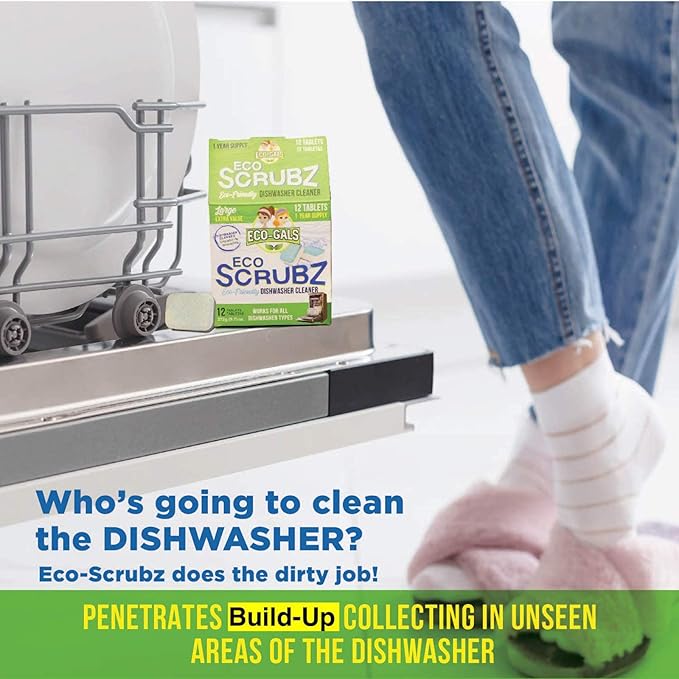 ECO-GALS Appliance Cleaner Bundle With Eco-Swirlz Washing Machine Cleaner for Standard and H.E. Washers Plus Eco Scrubz Dishwasher Deodorizer and Descaler Cleaner Plus Eco Spinz Disposal Cleaner