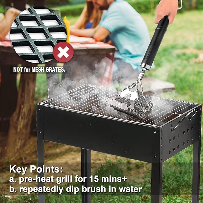 GRILLART Grill Brush Bristle Free Bundle with Grill Basket Heavy Duty