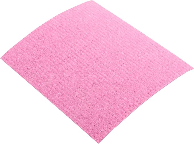 Restaurantware Swedish Dishcloths Pack of 200 Cellulose Reusable Absorbent Pink Kitchen Towels, Washable Quick-Dry Dish Towels, Sustainable Pink Cleaning Cloths Super-Absorbent Biodegradable Odorless