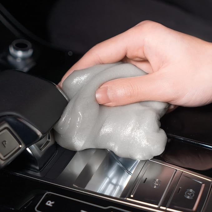 CLICK CLEAN Cleaning Kit, 1 x Cleaning Gel for Car Interior and Keyboard, 2 X Cleaning Gel Mist, 1 Microfiber Cloth and 1 Glass Wipe Included