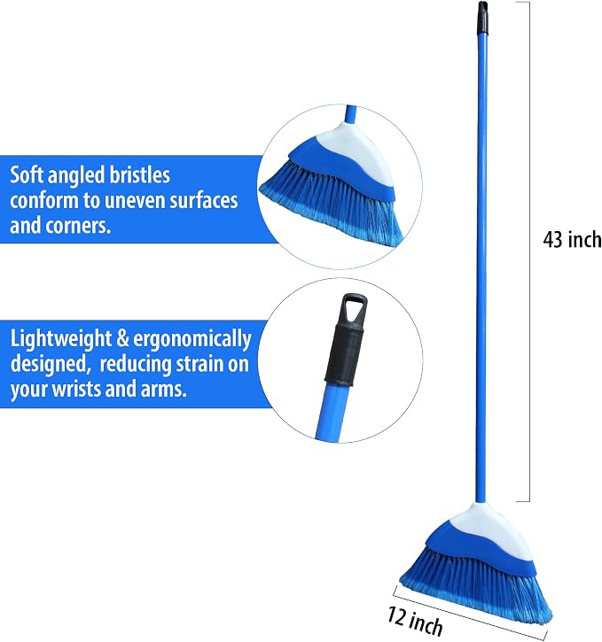 Large Angle Broom, 3 Pack