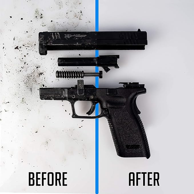 Riptide Armory Advanced Gun Cleaner & CLP+ Graphene 2 Step Kit - Clean, Lube, Protect Long-Lasting Formula - Nano Coat Technology - Veteran Founded & Formulated by Former US Navy Seal