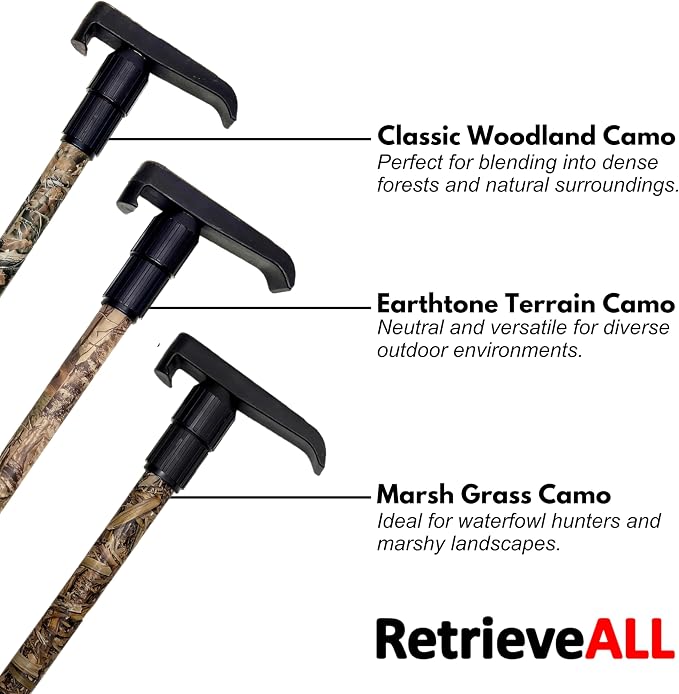 Telescoping Cargo Tool/Multi-Use Cargo Retriever/Extendable Reaching Aid/Reacher/Grabber - Earthtone Terrain Camo