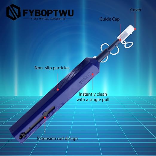 1 pc Fiber Optic Cleaner Fiber Optic Tools Cleaing Pen for LC/MU 1.25mm Connector Over 800 Cleans Fiber End Face Cleans & Optical Connector Cleans