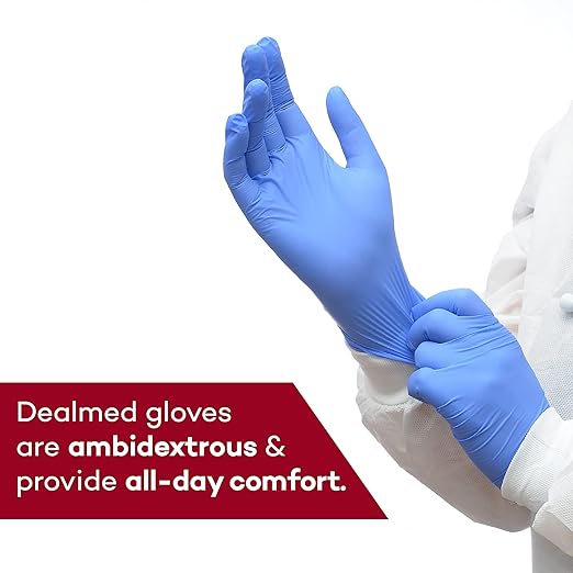 Dealmed Nitrile Exam Gloves Small (200 Count) - Disposable, Latex-Free, Powder-Free, Medical Use