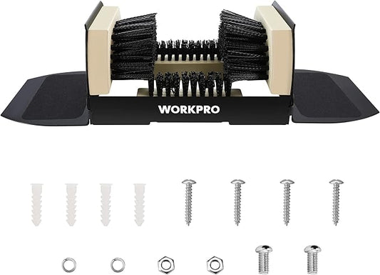 WORKPRO Boot Brush Scraper Outdoor, Shoe Cleaner Brush, Boot Scrubber with Flaps, Heavy Duty Boot Cleaning Brush