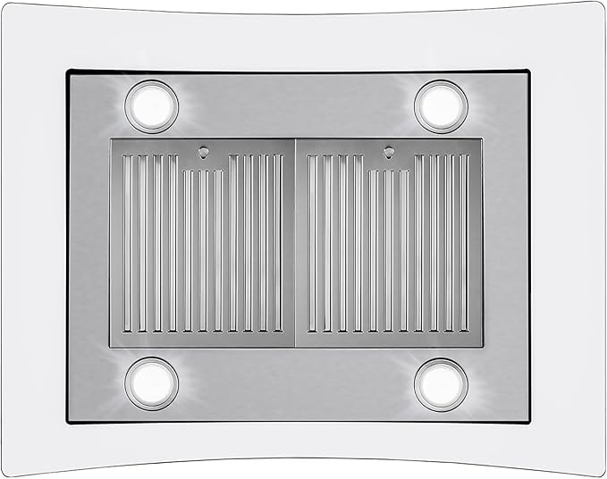 COSMO COS-668ICS750 30 in. Lumin Collection 380 CFM Ducted Island Range Hood, Soft Touch Controls, LED Lights, Stainless Steel