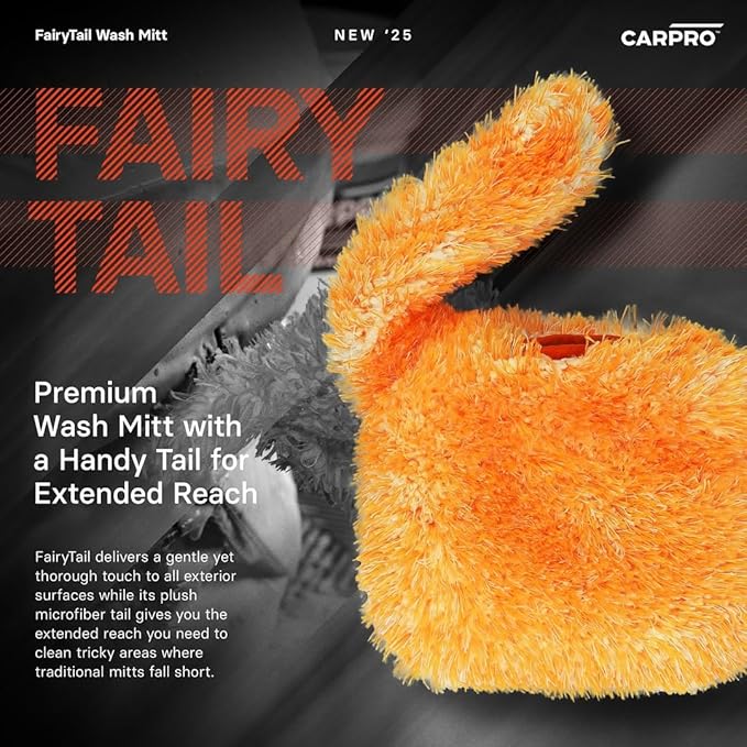 CARPRO Fairytale Mitt - Premium Ultra Soft Microfiber Wash Mitt with a Handy Tail for Extended Reach (1 Pack)