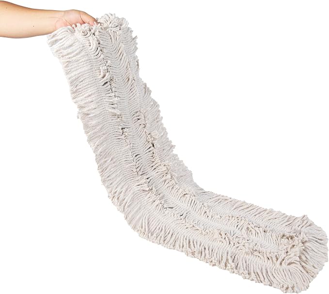 Restaurantware-MOP HEAD ONLY: Clean Tek Professional 35.83 x 5 Inch Dry Mop Head, 1 For Dusting - Frame And Handle Sold Separately, Disposable, Cotton, For Home And Office