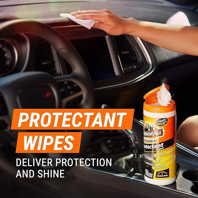 Armor All Protectant, Glass and Cleaning Wipes, Wipes for Car Interior and Car Exterior, 90 Count Each (Pack of 3)