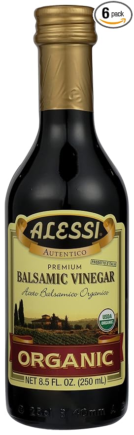 ALESSI VINEGAR BALSAMIC RED ORG, Pack of 6