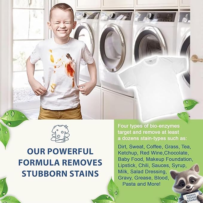 MorningRain Eco Laundry Detergent Sheets - Ingredients from Finland, Unscented, Bio-Enzyme Formula, Power Clean, 90 Sheets (Up to 180 Loads) - Non-Toxic, Preservative-Free, Skin Safe, Designed in USA