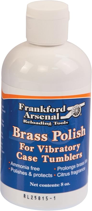 Frankford Arsenal Bottle of Ammonia-Free Quick-N-EZ Brass Polish for Tumbler and Reloading