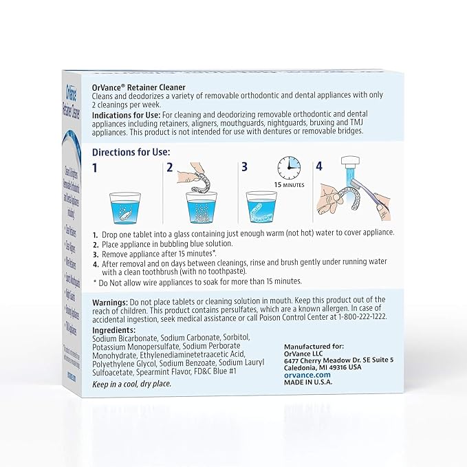 OrVance Retainer Cleaner Tablets (56 Count) & OrVance Pontics (32 Count)