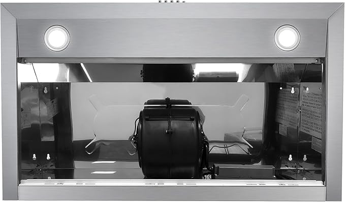 COSMO UC36 36 in. Haven Collection 380 CFM Ducted Under Cabinet Range Hood, LED Lights, Button Controls, Stainless Steel