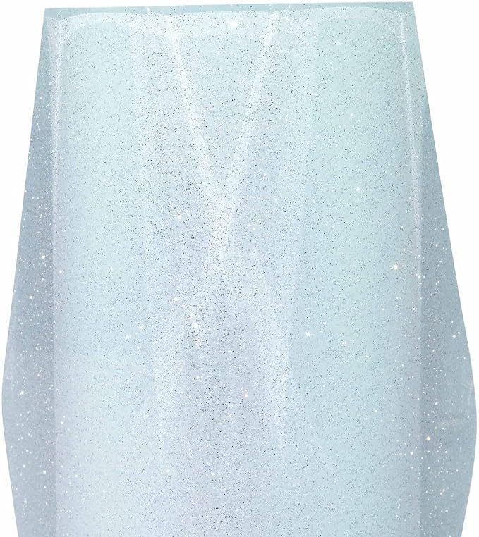 Faceted Toilet Brush, Cast Resin, Anti-Slip Pads, Sold Individually, Aqua