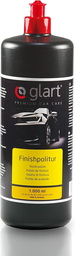 Glart Car Finishing Polish for Deep Shine on Paintwork, Application with a Polishing Machine, 1,000 ml