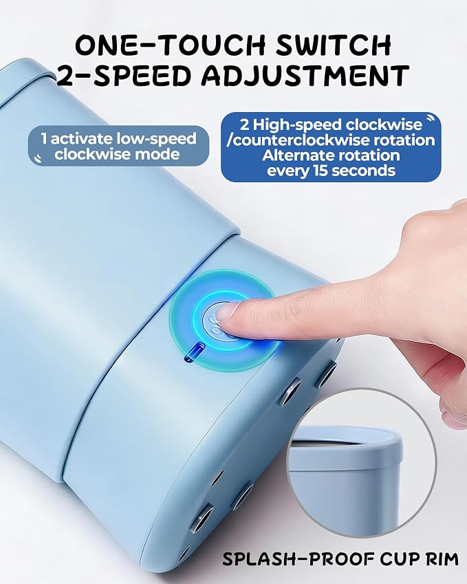 Electric Dog Paw Cleaner for Dogs，2 Speeds Automatic Dog Foot Paw Washer for Small Medium to Large Cat Dog Pet (Blue)