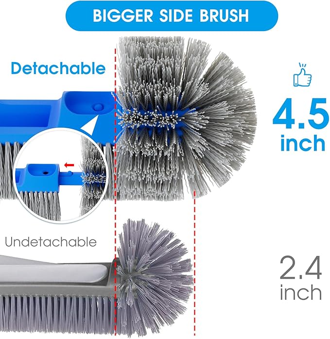 20‘’ Detachable Pool Brush Head with Repairable Pool Skimmer Net Fine Mesh