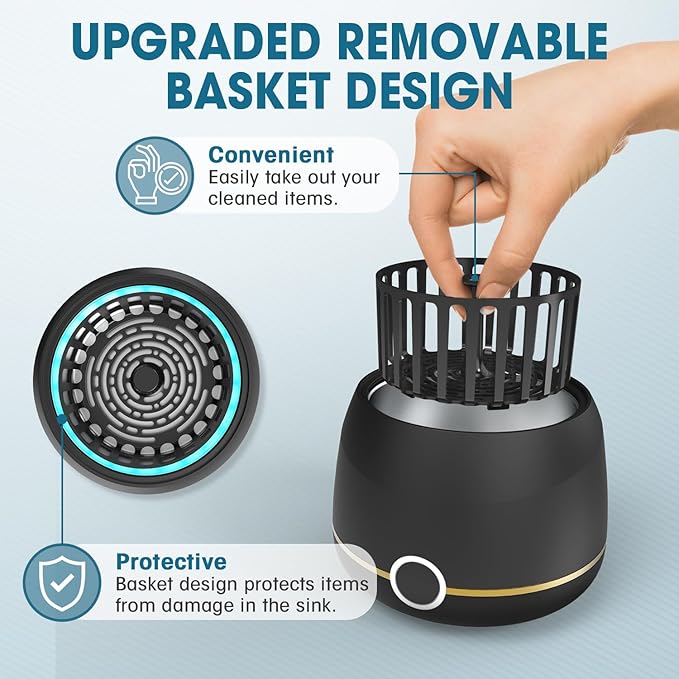 Dental Ultrasonic Retainer Cleaner Pod: Nicwell Morning Cleaning Silent Operation - Stain-Free Confidence for Married Women 200ml Tank