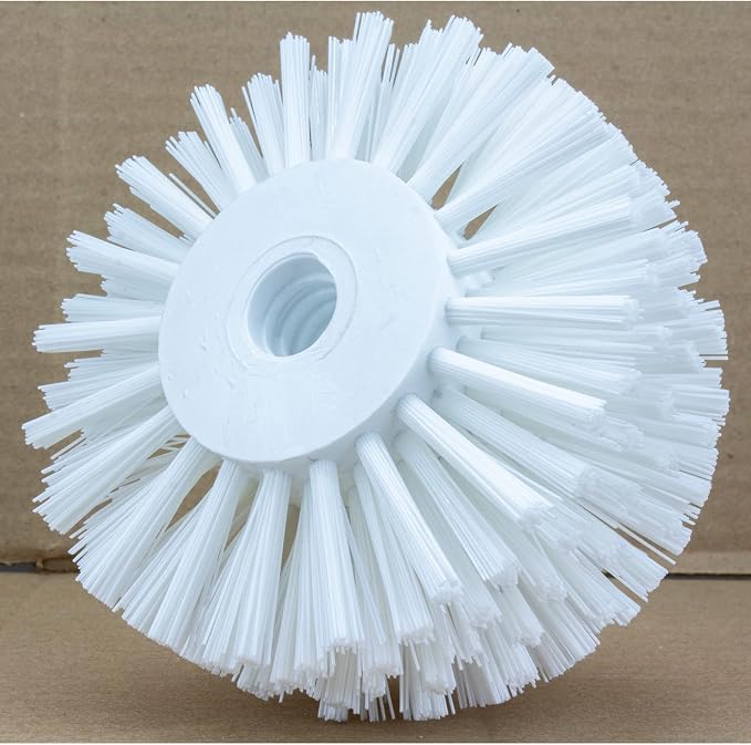 SPARTA Industrial Tank Brush Head Pipe Brush Head, Drain Brush with 3/4" Thread Hole (Handle Not Included) for Commercial Use, Plastic, 5 x 3.9 Inches, White