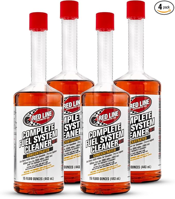 Red Line 60103 SI-1 Complete Fuel System Cleaner, Cleans and Prevents Corrosion in Fuel Systems, Cleans Injectors, Carburetors, Valve and Combustion Chamber Deposits - 15 Ounce (4 Pack)