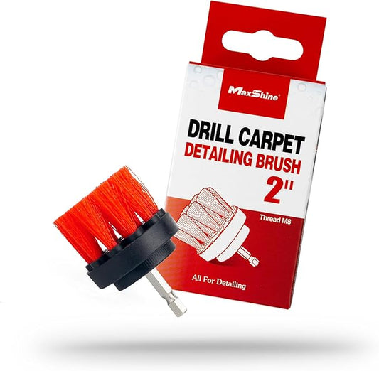 Maxshine 2" Universal M8 Medium-Duty Upholstery & Carpet Drill Brush – Power Scrubber Attachment for Car Detailing – Removes Grime, Stains & Spots from Fabric, Seats & Carpets